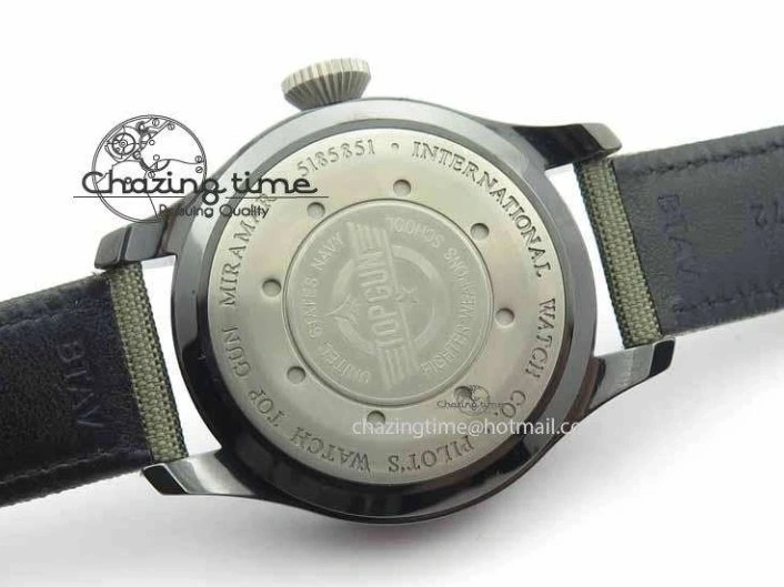 MIROTIME 0126 Big Pilot Real PR 48mm IW501902 Real Ceramic ZF 1:1 Best Edition On Green Nylon Strap A51111 V Durable 7249